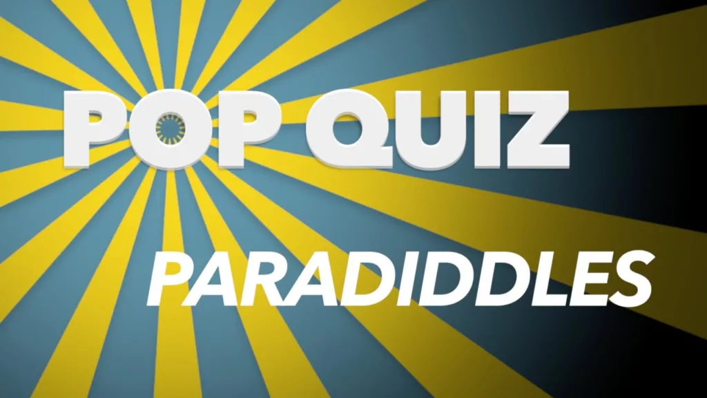 Pop Quiz: Paradiddles